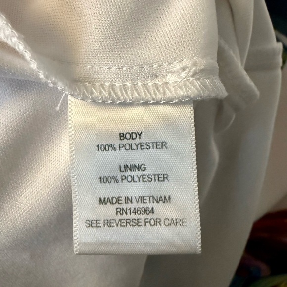 Signature by Robbie Bee White Sleeveless Floral Paint-Brush Print Chiffon Dress - Picture 10 of 10